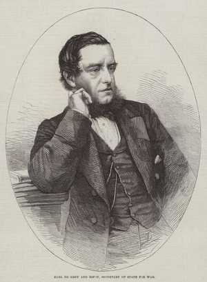 Earl De Grey and Ripon, Secretary of State for War (engraving)