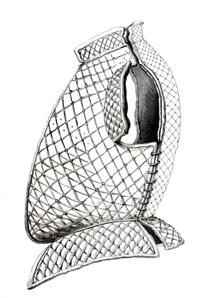A brigandine jacket dating from A.D. 1560, from The British Army: Its Origins, Progress and Equipment, published 1868.