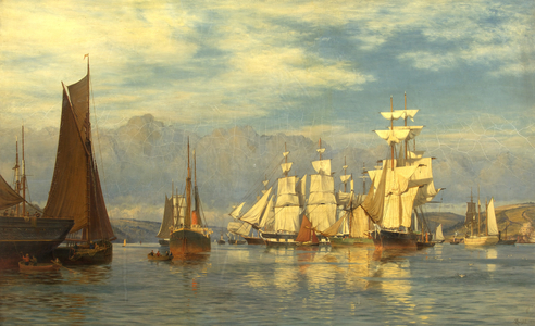 Falmouth Harbour, 1883 (oil on canvas)