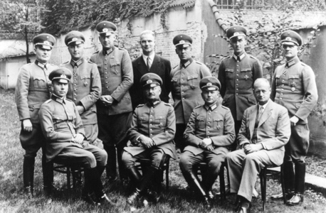 Lieutenant General Lutz with his staff, 1933 (b/w photo)