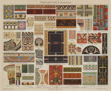 Ancient decorative art (colour litho)