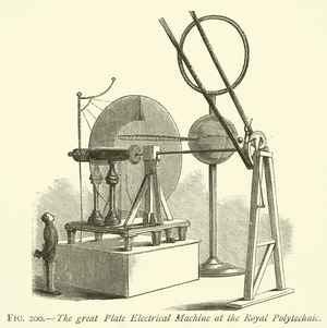 The great Plate Electrical Machine at the Royal Polytechnic (engraving)