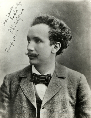 Richard Strauss -signed portrait  with dedication to Edward Elgar:  'My most highly esteemed friend, Sir E