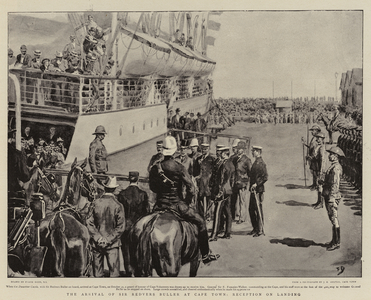 The Arrival of Sir Redvers Buller at Cape Town, Reception on Landing (litho)