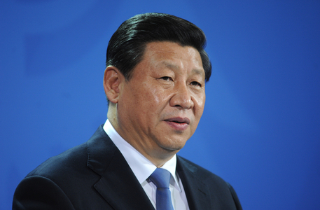 President Xi Jinping a a press conference during his visit to Berlin, 2014 (photo)