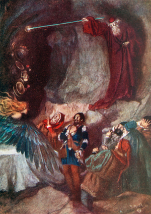 The Feast Vanished away. The Tempest – Act III, Scene 3 (colour litho)