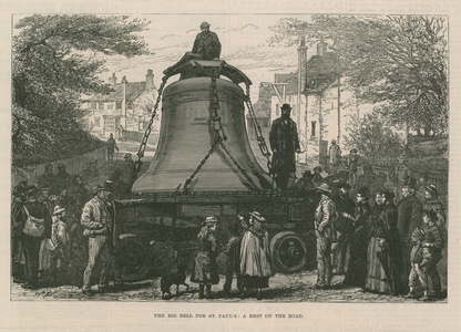 The big bell for St Paul's Cathedral (engraving)