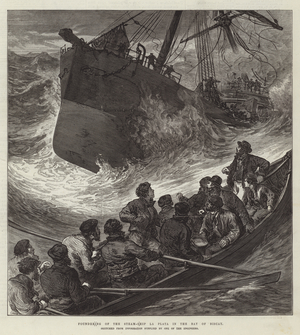 Foundering of the Steam-Ship La Plata in the Bay of Biscay (engraving)