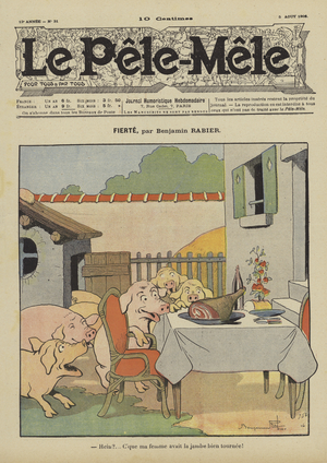 Fierte. Illustration for Le Pele-Mele, 1906 (colour litho)