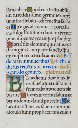 Text page with initial 'B'