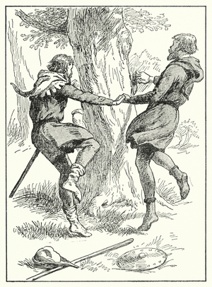 Merrie England: Three merry men are we (litho)