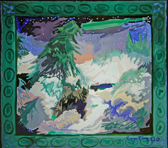 Winter Landscape (gouache on paper)