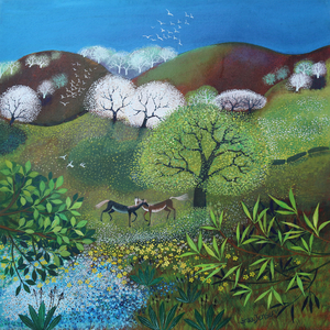 Burst of Spring, 2025 (acrylics on canvas)