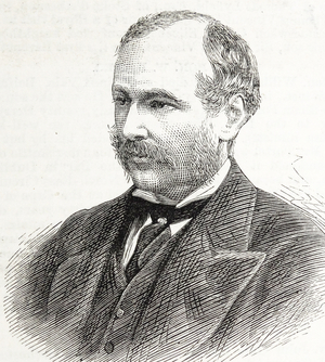 Herbert Nevil Maskelyne (1823-1911) at the time of his election as MP for Cricklade. Keeper of Minerals at British Museum Processor of Mineralogy, Oxford.