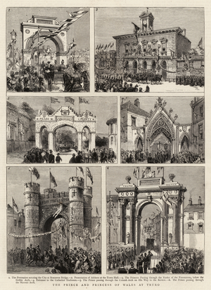 The Prince and Princess of Wales at Truro (engraving)