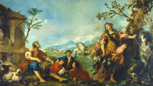 Erminia and the Shepherds, 1750-1755 (oil on canvas)