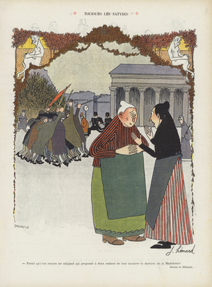 Illustration for Le Rire (colour litho)