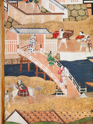 Osakazu Byobu - Japanese eight-panel folding screen (painting)