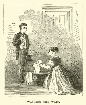 Washing the waif (engraving)