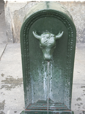 Drinking water, a typical public fountain spread in the capital of Piedmont