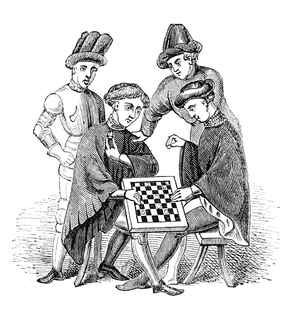 Men playing at Draughts