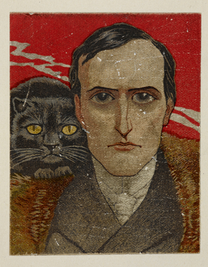 Portrait of the character, Dr Antonio Nikola, a popular fictional criminal mastermind. of the Victorian era.