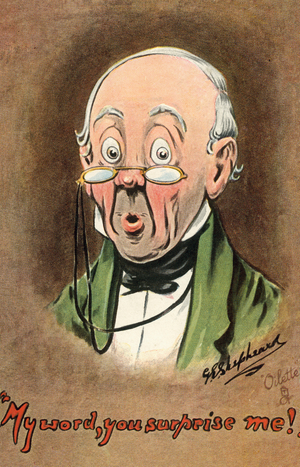 My word, you surprise me (colour litho)