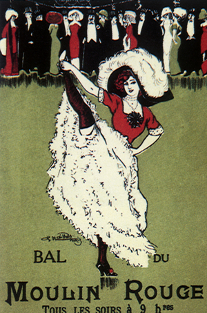 Bal du Moulin Rouge (colour litho)