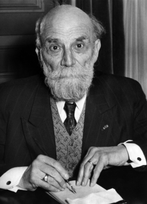 French Poet Fernand Gregh, President of The Societe Des Gens De Lettres, March 21, 1949 (b/w photo)
