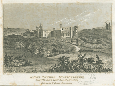 Alton 'Abbey' (now Alton Towers): engraving , nd [1814-1852] (print)