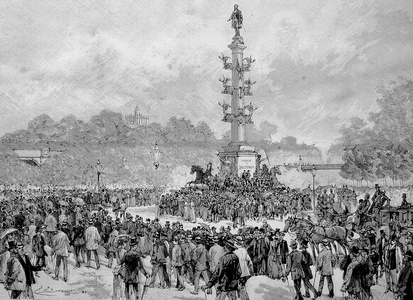 The procession of the workers to the Prater on May 1