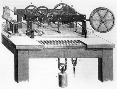 David Hughes's printing telegraph of 1855, 1855