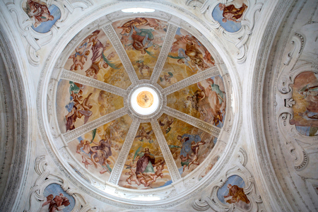 St Antonio church, freso, XV cent, Aquileia, Italy (photo)