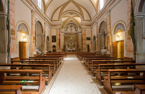 St. Martin church, nave, Zoppola, Friuli, Italy (photo)
