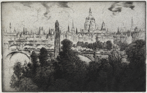 London Over Embankment Gardens, 1906