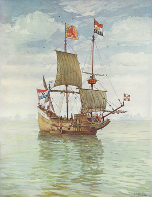 Henry Hudson’s ship Halve Maen, or Half Moon