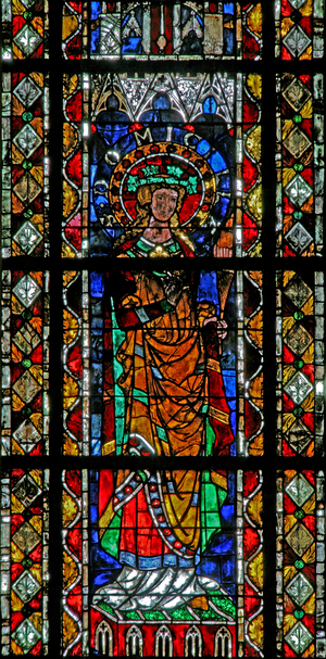 Window w204 depicting St Domitille (stained glass)