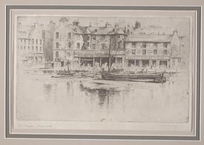 Old Houses, Greenock, 1890 (etching on off-white wove paper)
