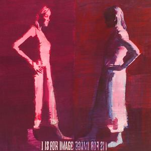 I is for image (‘A is for Alice’), 2004 (acrylic on card)