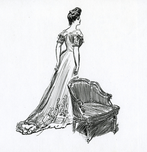A Gibson Girl, c.1902 (litho)