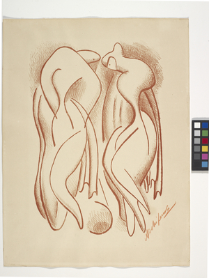 Bathers (lithograph on cream wove paper)
