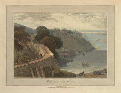 The Bridge of Don at Old Aberdeen on the Scottish coast. The coastline and landscape of Great Britain. Drawn and engraved by William Daniell.
