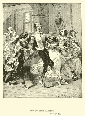Don Quixote dancing (engraving)