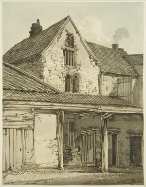 Part of the Back Hall (pencil & watercolour on paper)