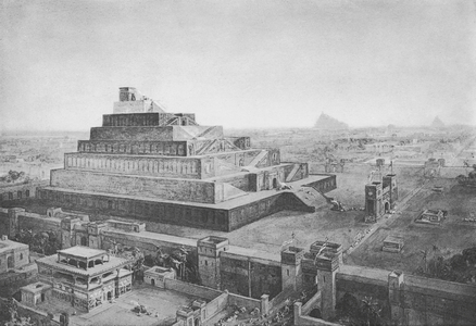 Babylon and its Three Towers (litho)