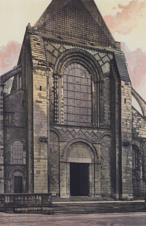 Le Mans, Cathedrale, Facade O (colour photo)