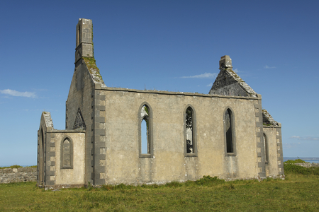 Church Ruin On Inishmore Island Off The Galway Coast; County Galway, Ireland (photo)