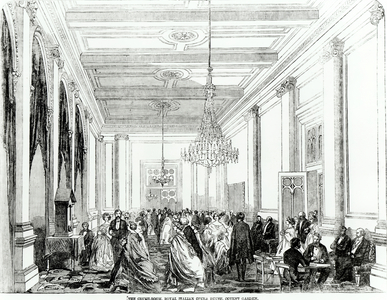 COVENT GARDEN opera house, 19th century (engraving)