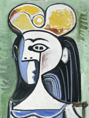 Bust of Seated Woman; Buste de Femme Assise, 1962 (oil on canvas)