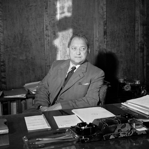Oslo 19531112 Prime Minister Nils Kristoffer Handal, Ministry of Industry and Crafts. …, 1953 (photo)